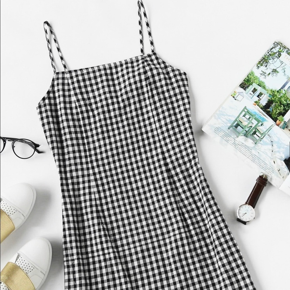 Black and white gingham dress